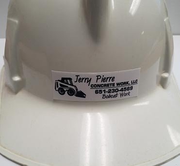 Custom company logo hard hat decal